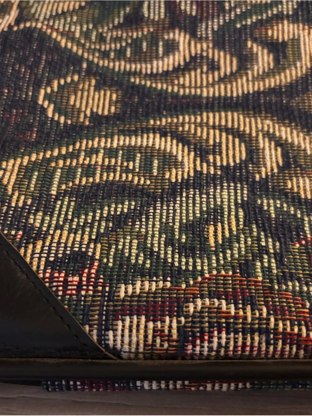 Floral Tapestry Weekender Bag with Leather Handles